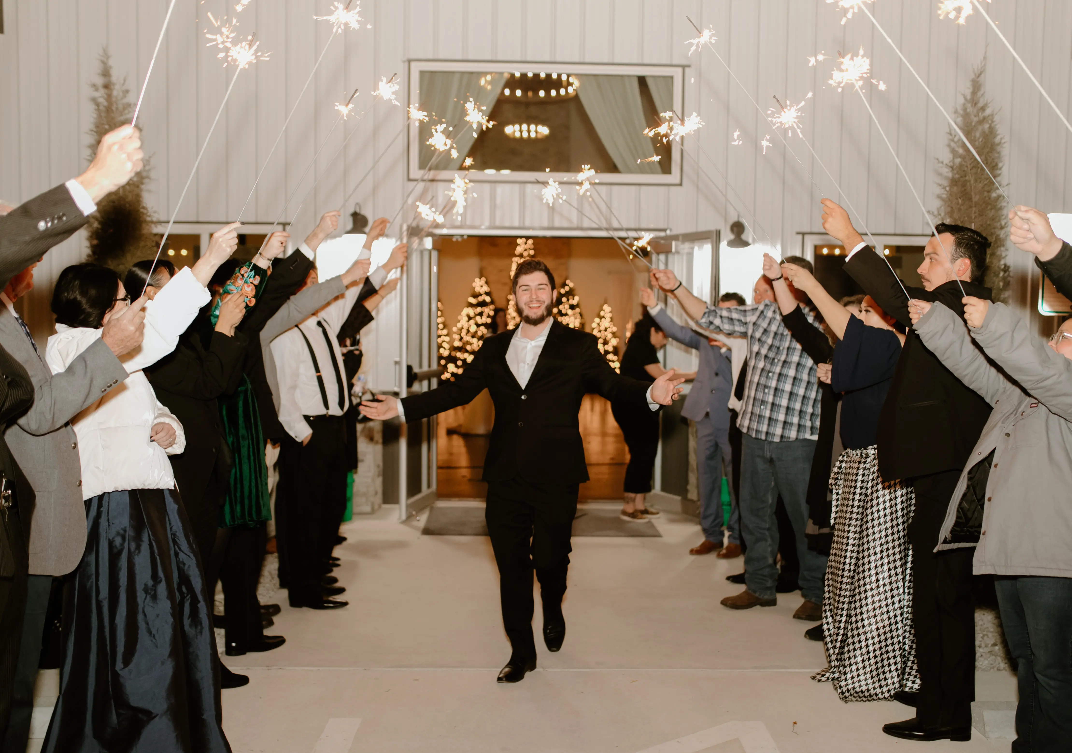 Wedding guests dancing at Wichita reception